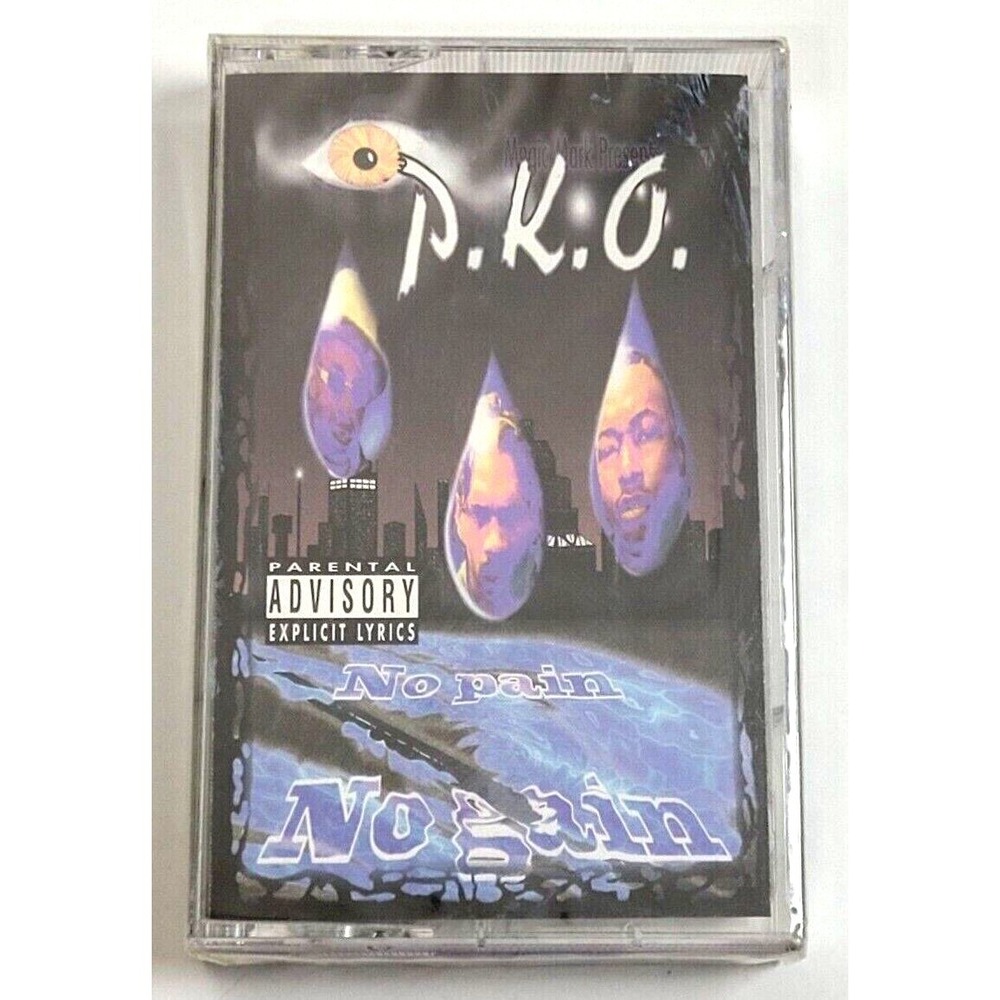 P.K.O. - NO PAIN NO GAIN (1996) - HIP HOP CASSETTE - SEALED!‎ OOP!